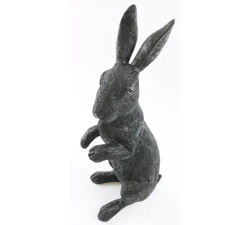 Konijn Bunny Zwart Polystone 22x15x46cm