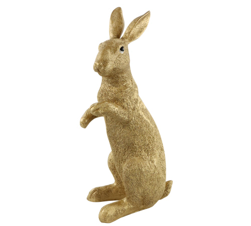 Konijn Bunny Goud Polystone 22x15x46cm