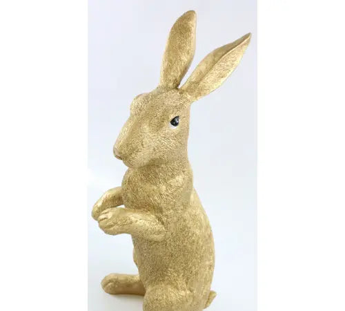 Konijn Bunny Goud Polystone 22x15x46cm