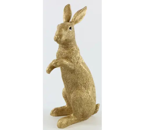 Konijn Bunny Goud Polystone 22x15x46cm