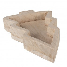 Serveerschaal Kerstboom 33x23x6 cm bruin hout