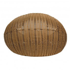Kleine Honden-Kattenhuis Bruin Beige Rotan Rond Ø 47X30 CM