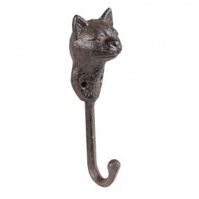 Wandhaak Kat 5x4x15 cm Bruin Ijzer Kapstok