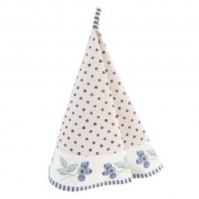 Theedoek Ø 80 cm Beige Blauw Bosbessen