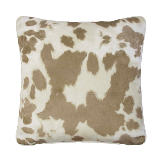 Kussen koe Royal Velvet beige 45x45 cm