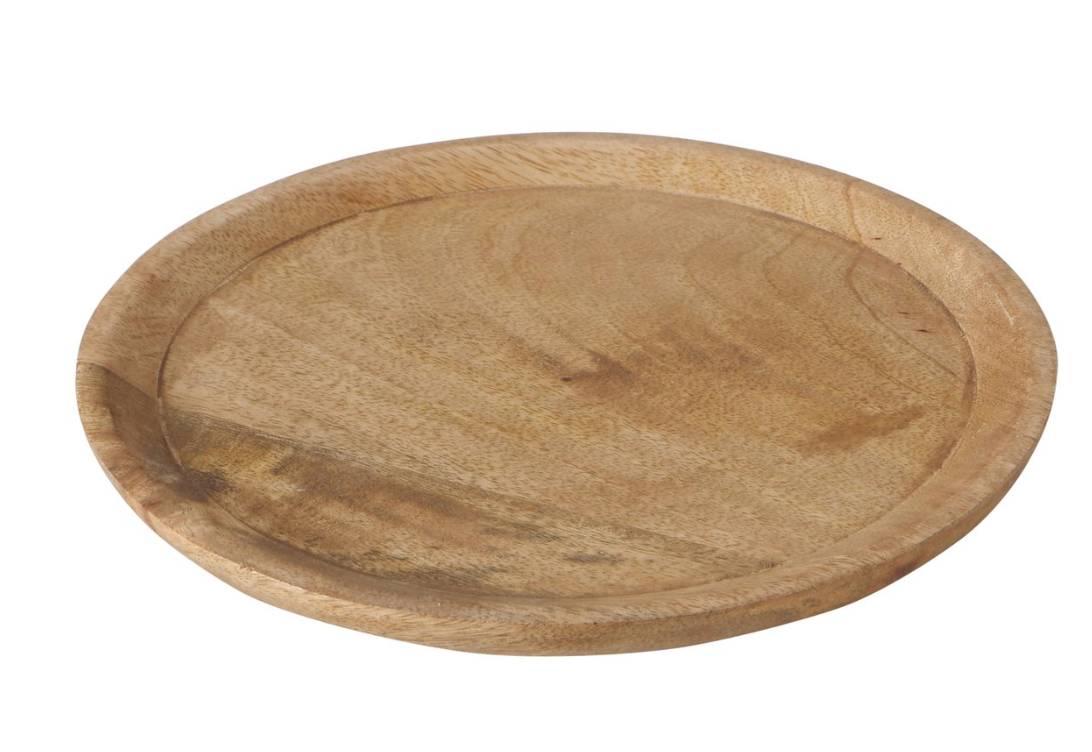 Serveerschaal Maino Ø 26x2,5 cm mango hout rond