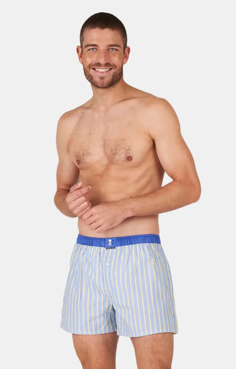 Arthur- Calecon Slip Heren Lichtblauw Gele Strepen
