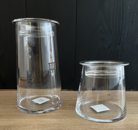 Deco glas m/inkomdeksel Hanny S 14x14x13,5cm