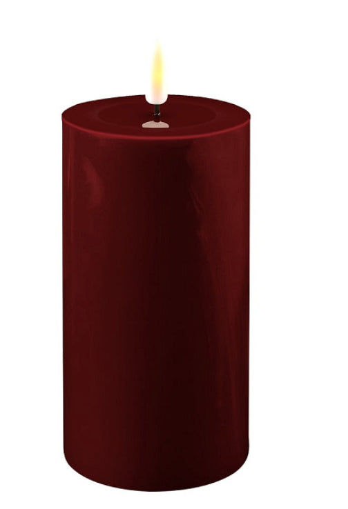 LED-Bloklamp Bourgogne Red D 7,5 X 15 Cm