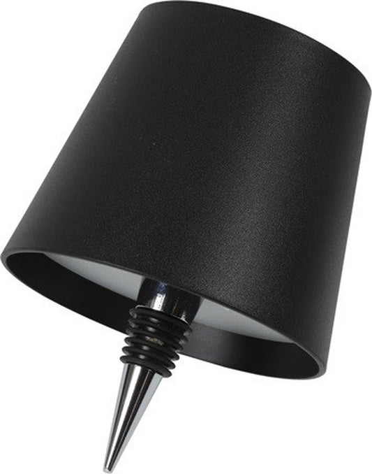 Flessenkurk met LED-Lamp Touch -Zwart- 13x10,5 cm