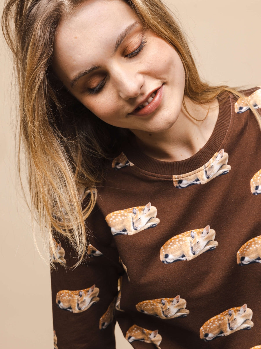 Sleeping Deer Sweater&Pants Set Women