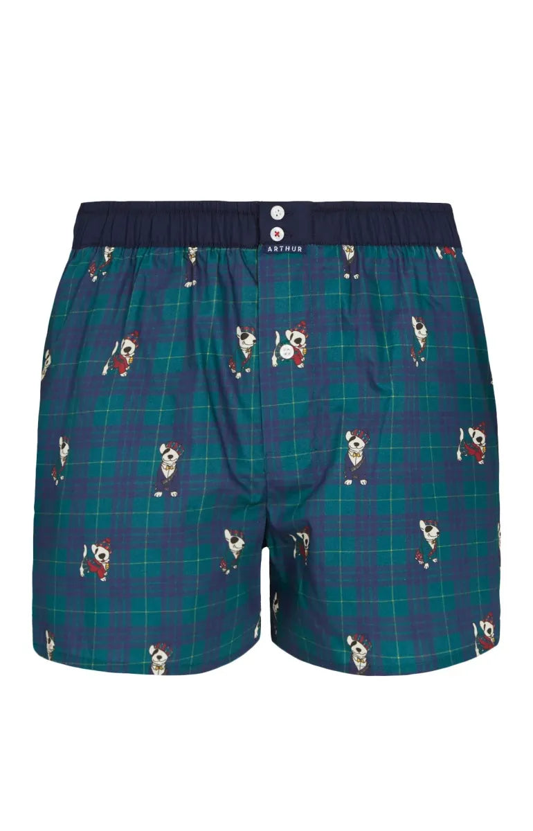 Arthur- Calecon Slip Heren Groen met hond