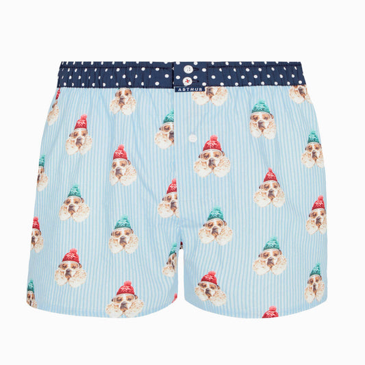 Arthur- Calecon Slip Heren Hond met Kerstmuts