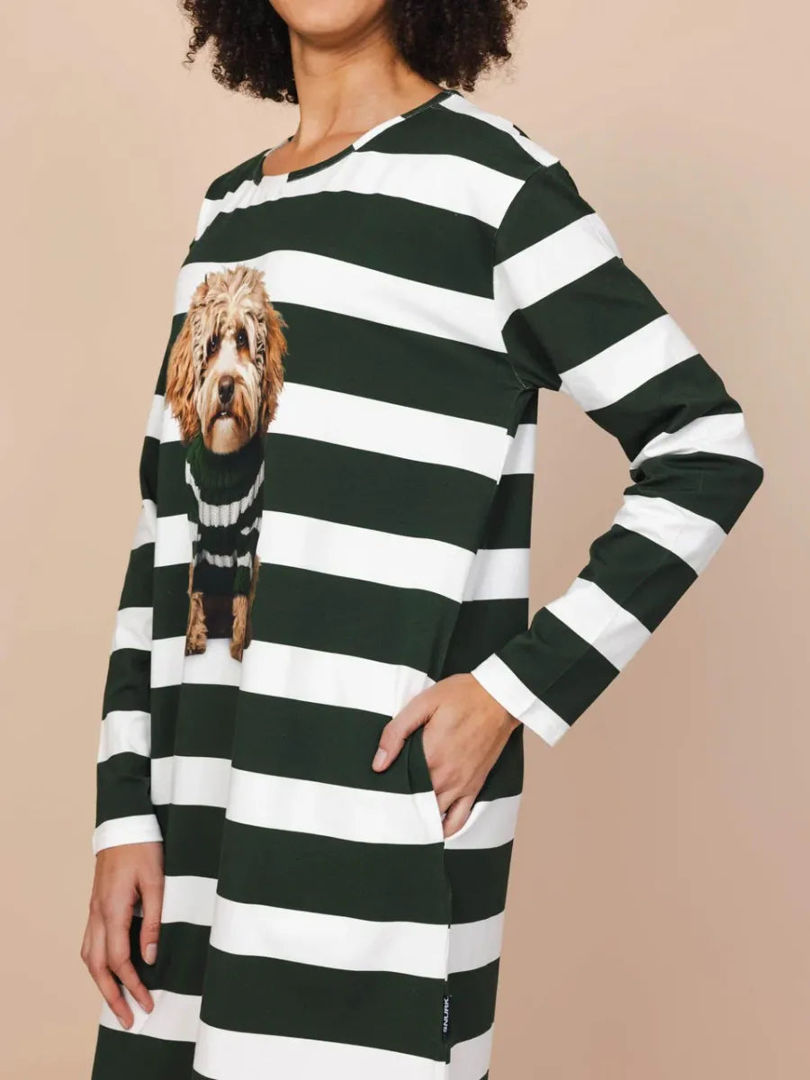 Labradoodle Long Sleeve Dress Women