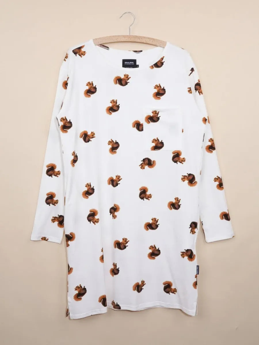 Squirrels Long Sleeve Dress Women