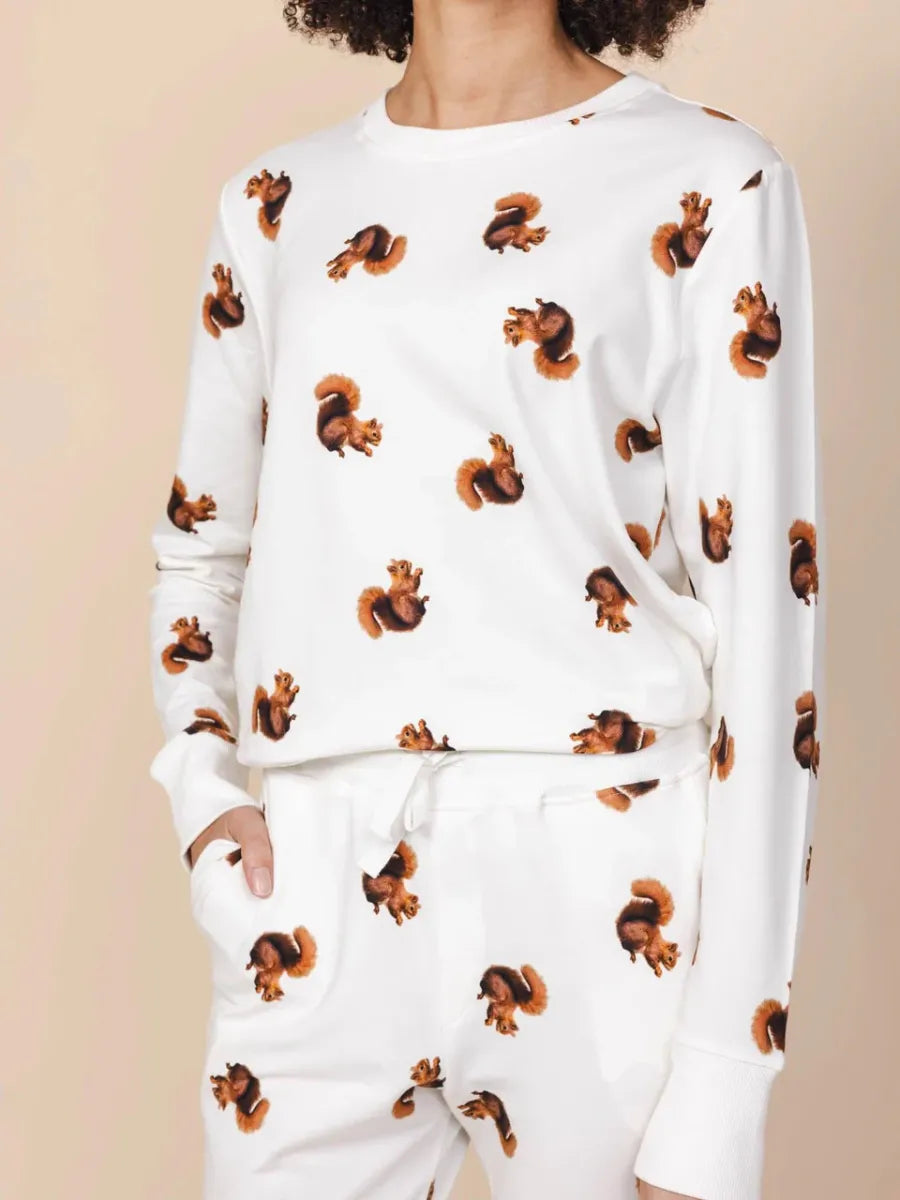 Squirrels Sweater & Pants set Women