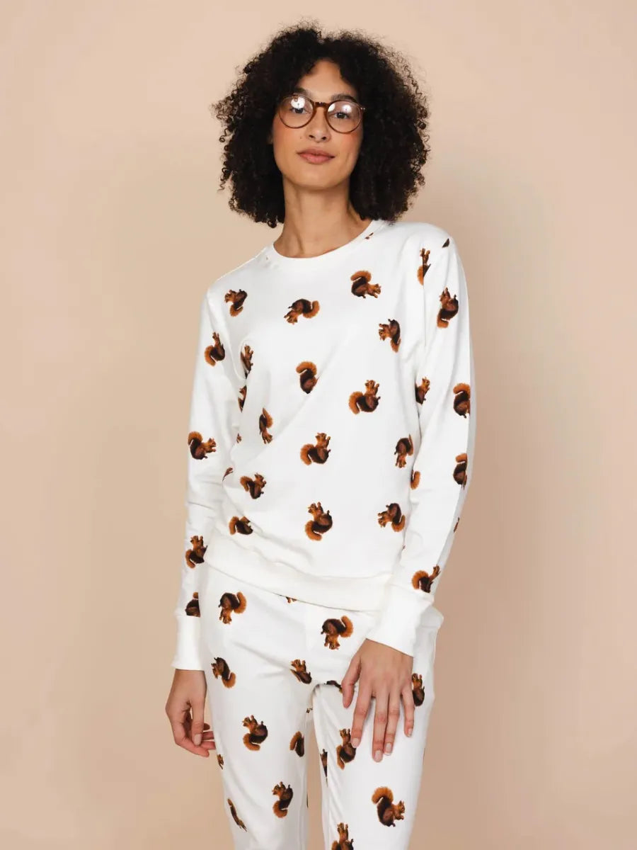 Squirrels Sweater & Pants set Women