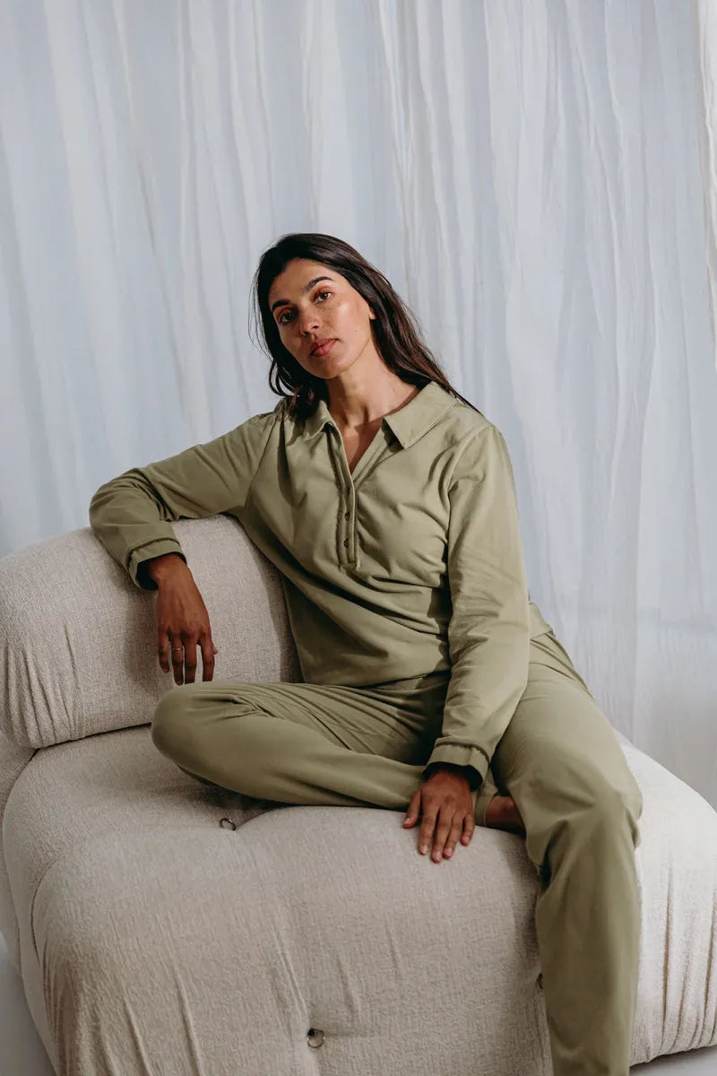 Alice et Maman- Pyjama Kato Sage Green