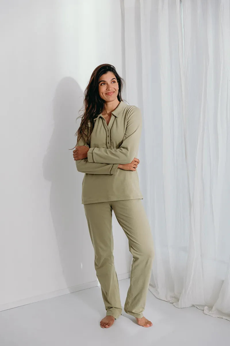 Alice et Maman- Pyjama Kato Sage Green