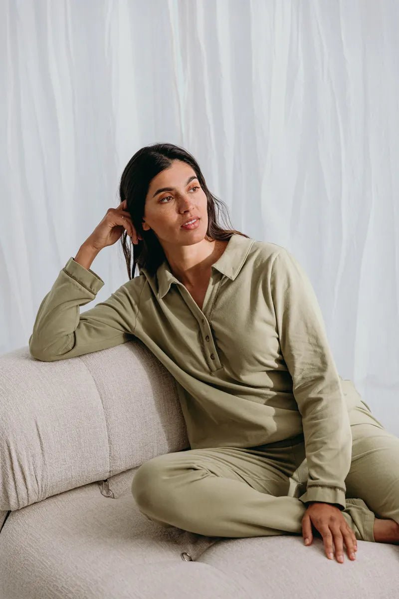 Alice et Maman- Pyjama Kato Sage Green