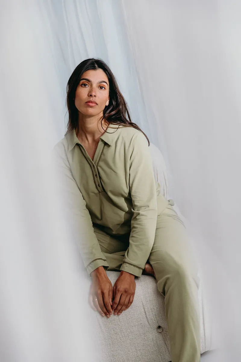 Alice et Maman- Pyjama Kato Sage Green