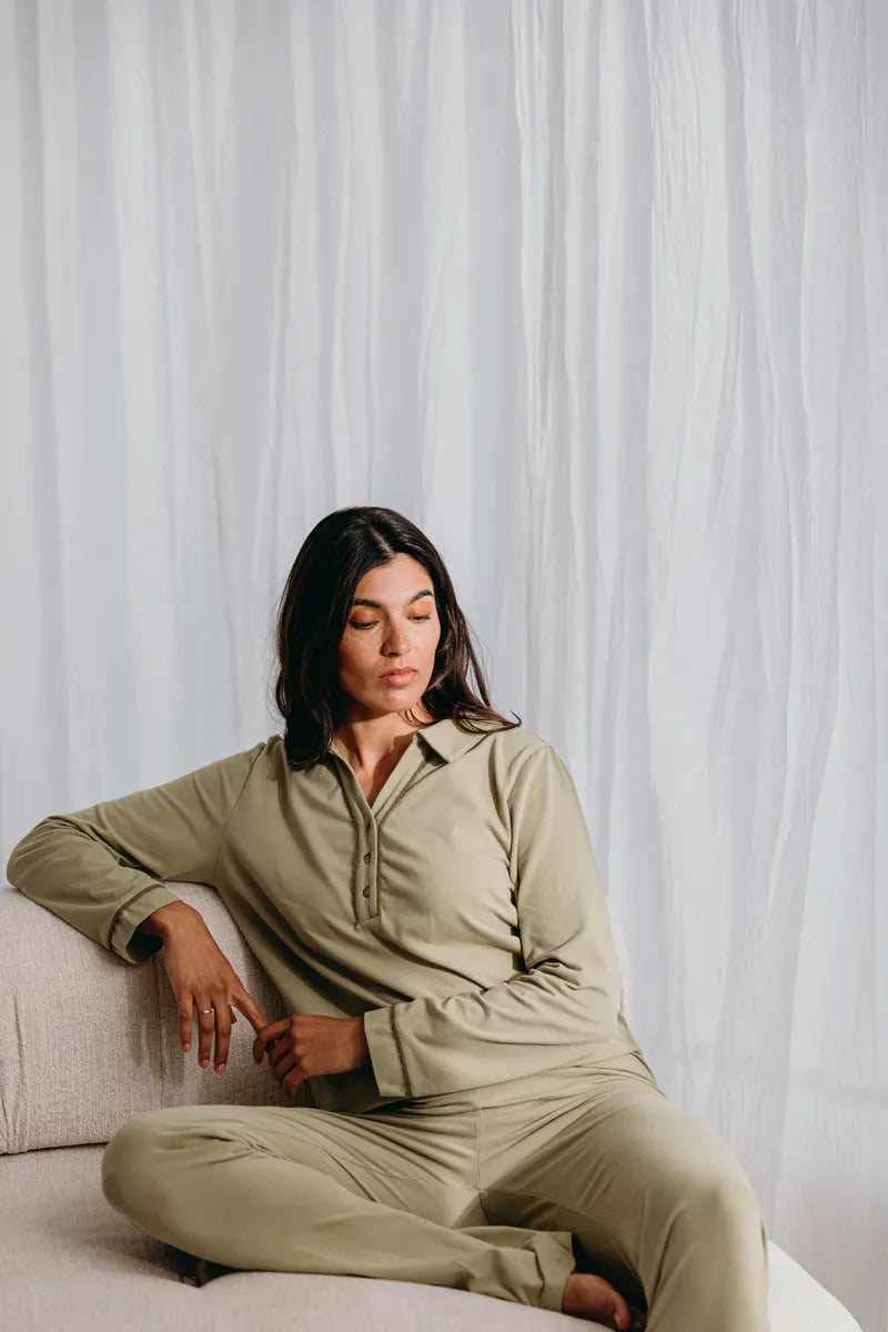 Alice et Maman- Pyjama Kato Sage Green