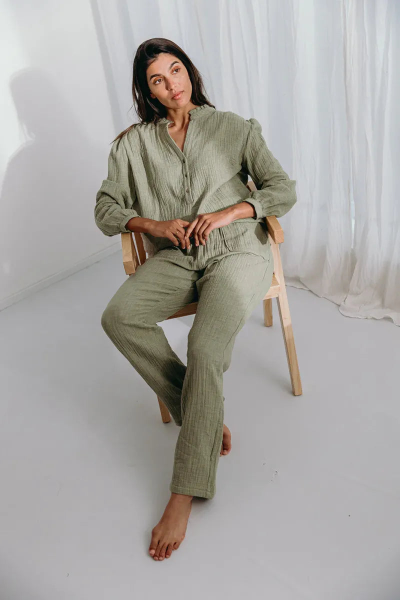 Alice et Maman- Pyjama Kiara Tetra Sage Green