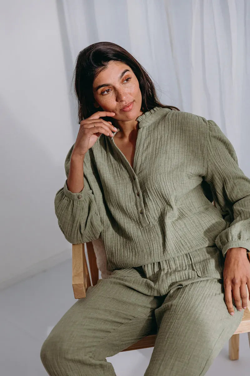 Alice et Maman- Pyjama Kiara Tetra Sage Green