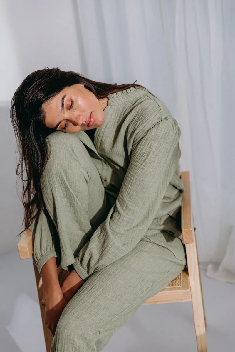 Alice et Maman- Pyjama Kiara Tetra Sage Green