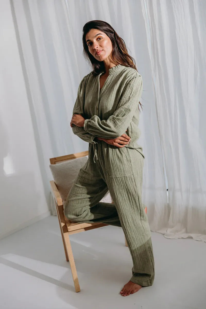 Alice et Maman- Pyjama Kiara Tetra Sage Green