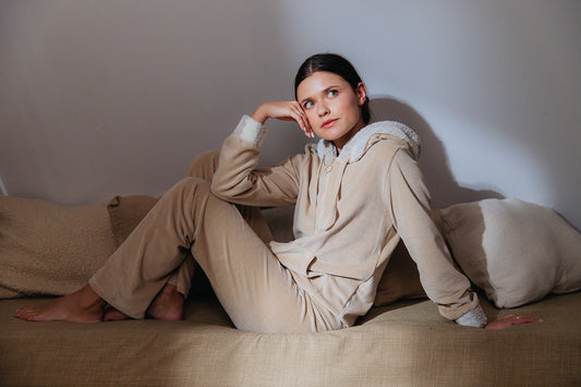 Alice et Maman- Homewear Julia Velours Sand (Hoodie)
