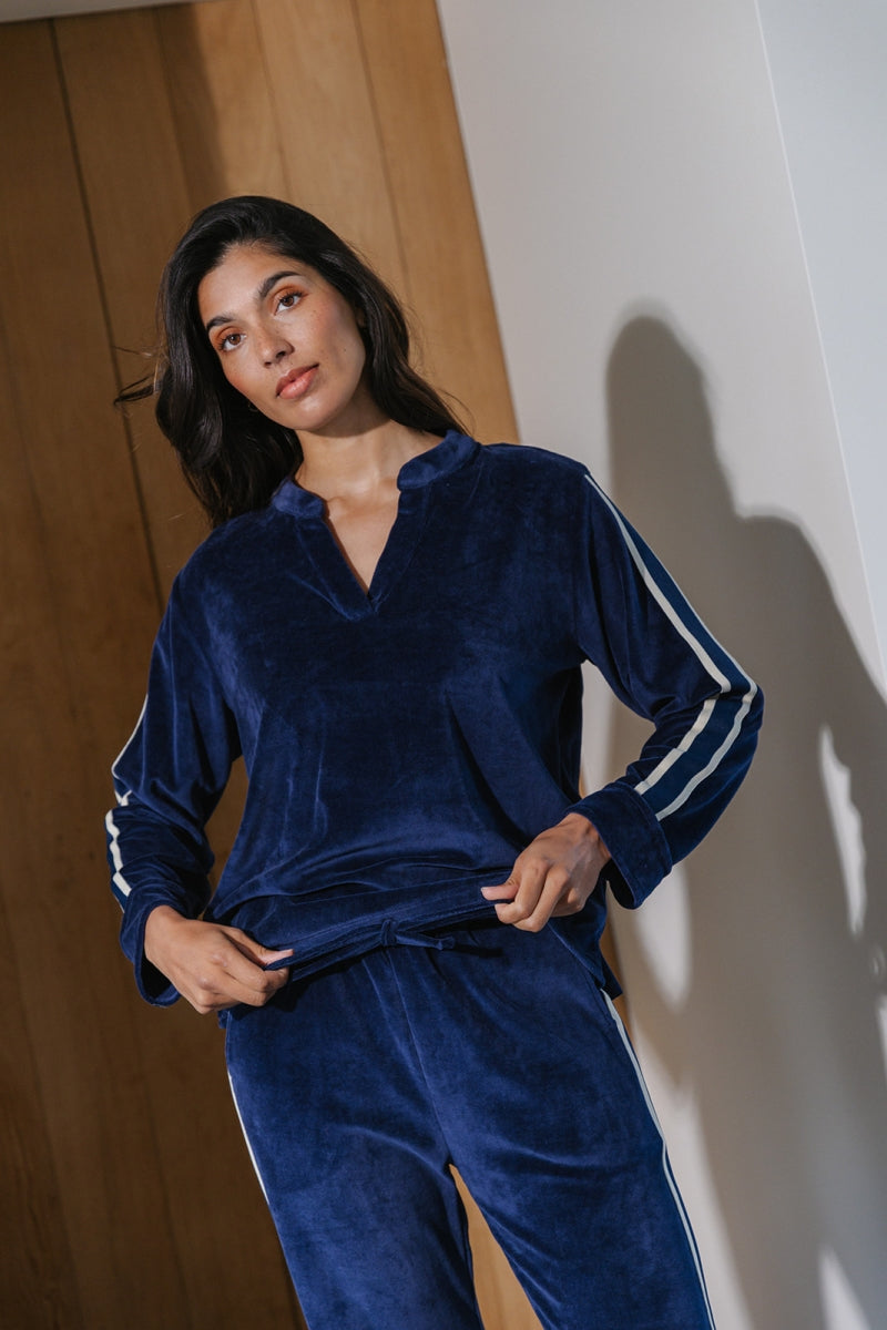 Alice et Maman- Homewear Kate velours marine