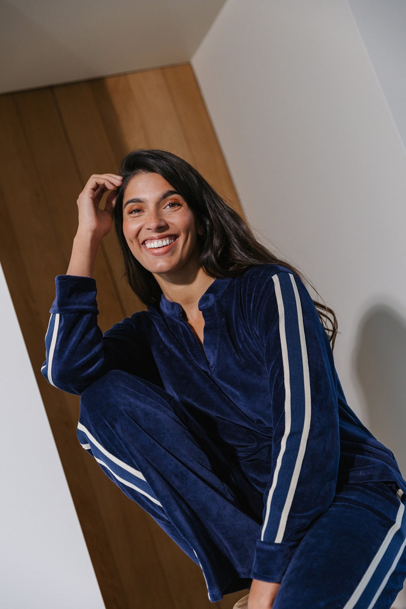 Alice et Maman- Homewear Kate velours marine