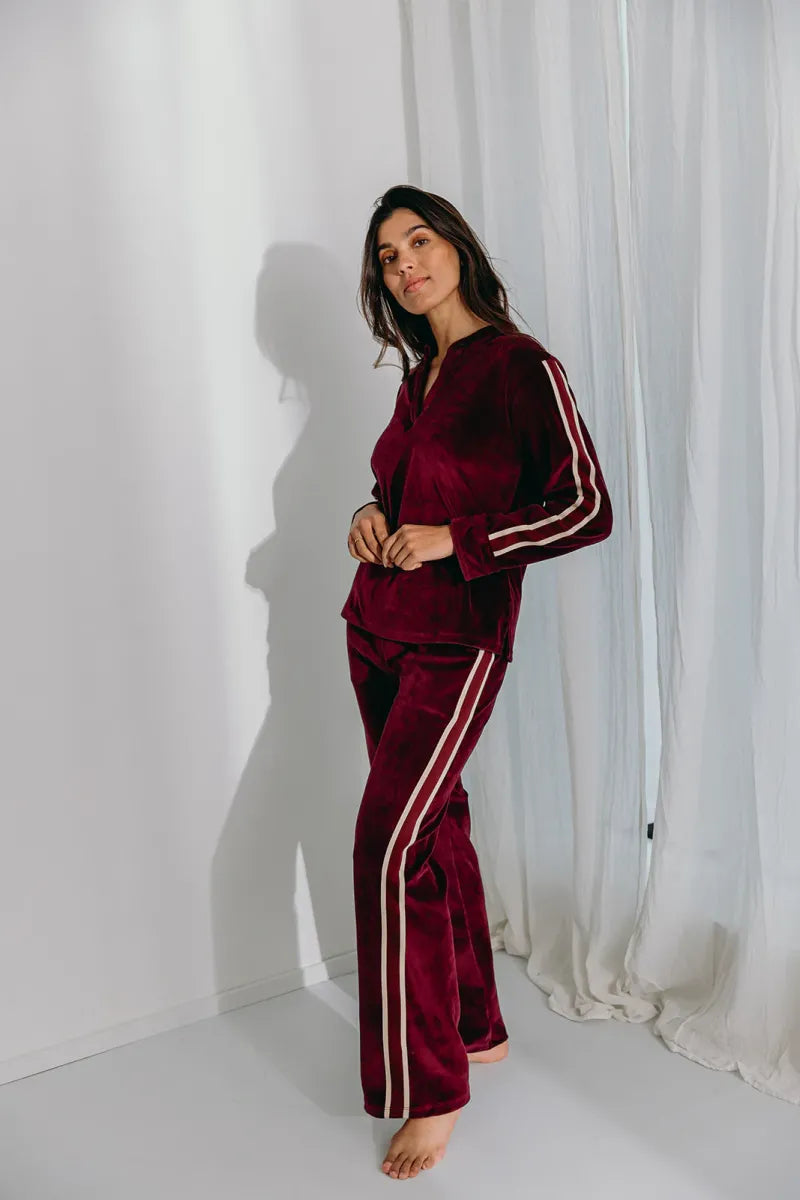 Alice et Maman- Homewear Kate velours plum