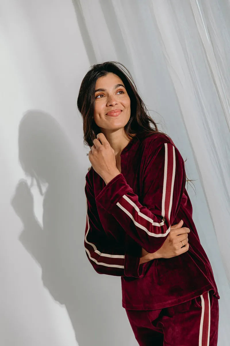 Alice et Maman- Homewear Kate velours plum