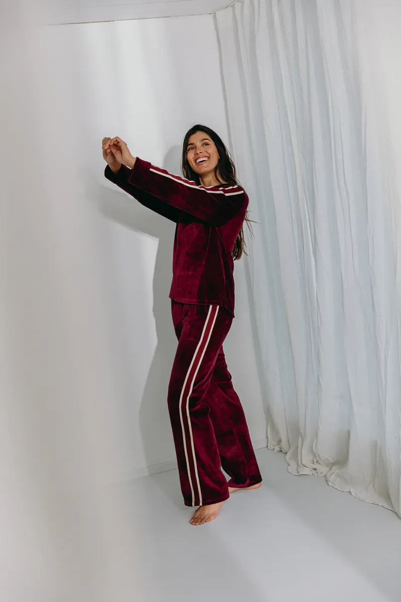 Alice et Maman- Homewear Kate velours plum