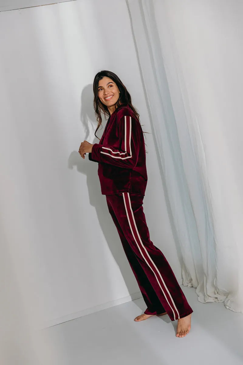 Alice et Maman- Homewear Kate velours plum