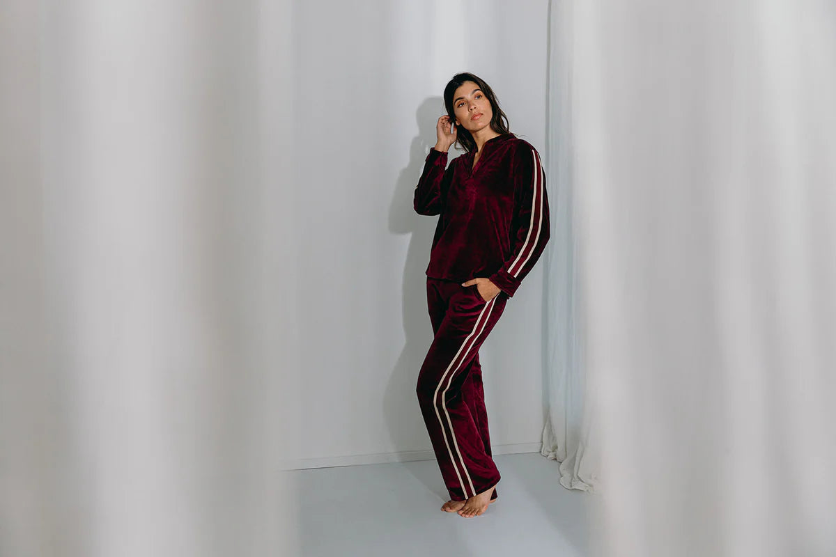 Alice et Maman- Homewear Kate velours plum