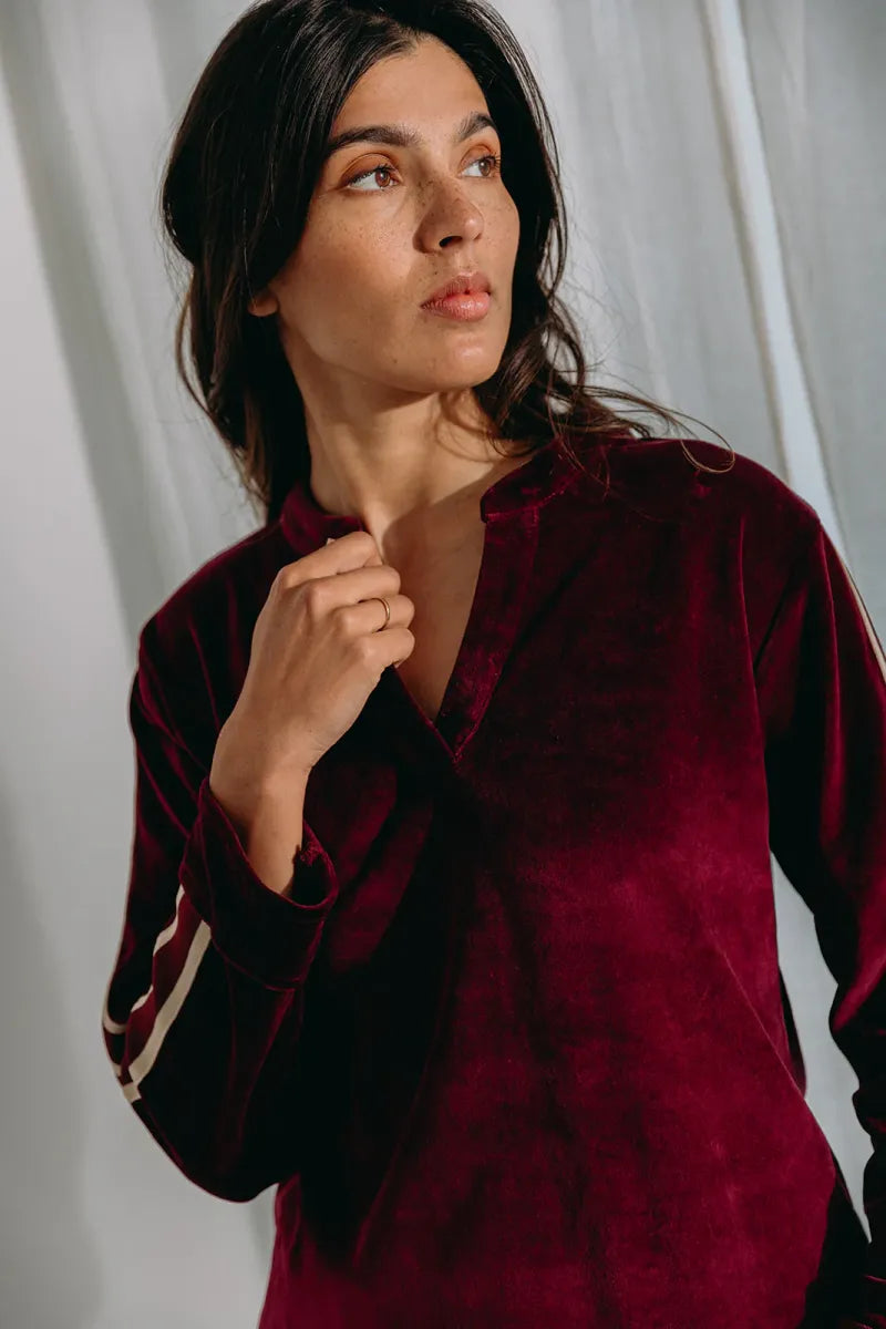 Alice et Maman- Homewear Kate velours plum