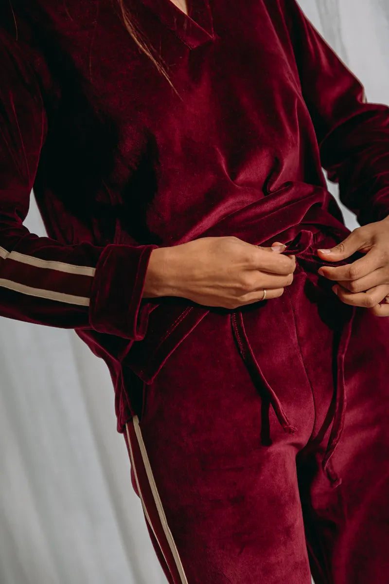 Alice et Maman- Homewear Kate velours plum