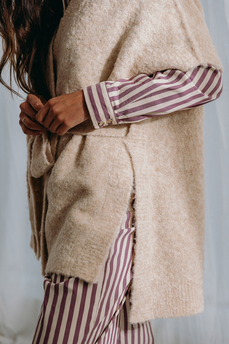 Alice et Maman- Gebreide Wikkeljas/riem bouclé latté