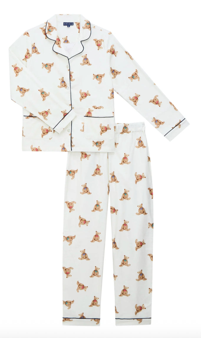 Arthur- Dames Pyjama Knopen Old Teddy