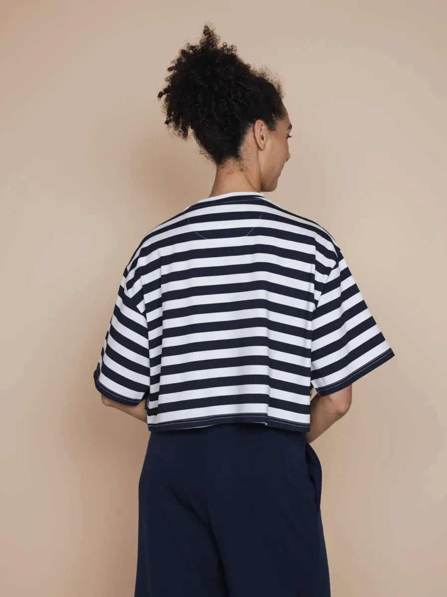 Pierre Cropped T-Shirt & Wijde broek Women