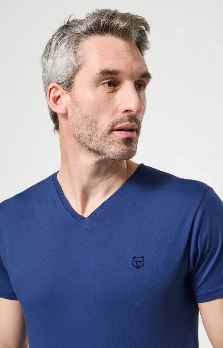 Arthur- Heren Bermuda Romain blauw gestreept