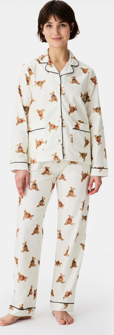 Arthur- Dames Pyjama Knopen Old Teddy