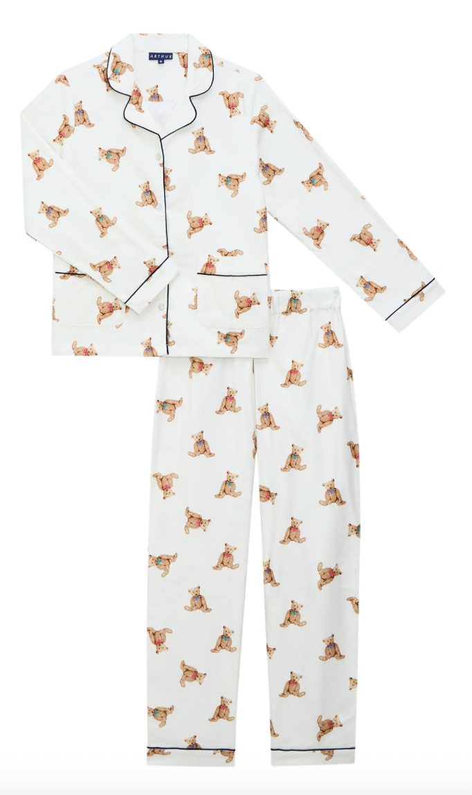 Arthur- Dames Pyjama Knopen Old Teddy