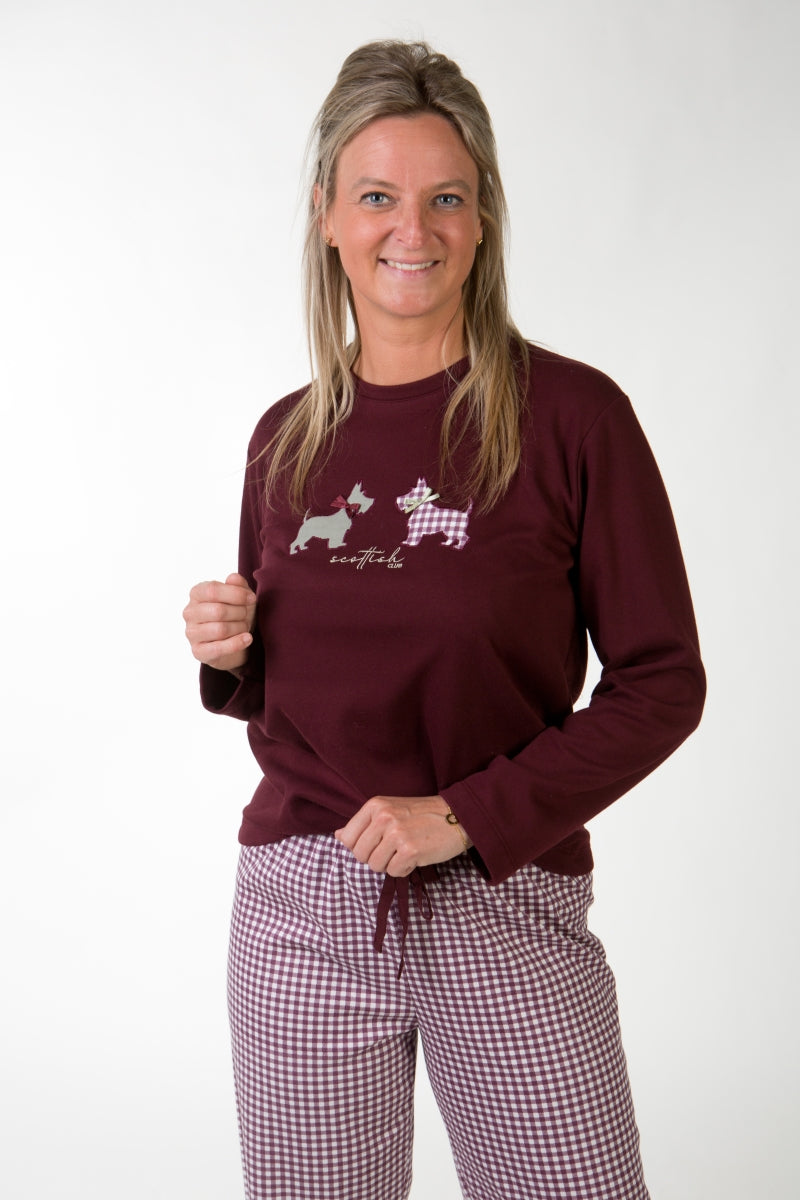 Pyjama Interlock Valentina Bordeaux