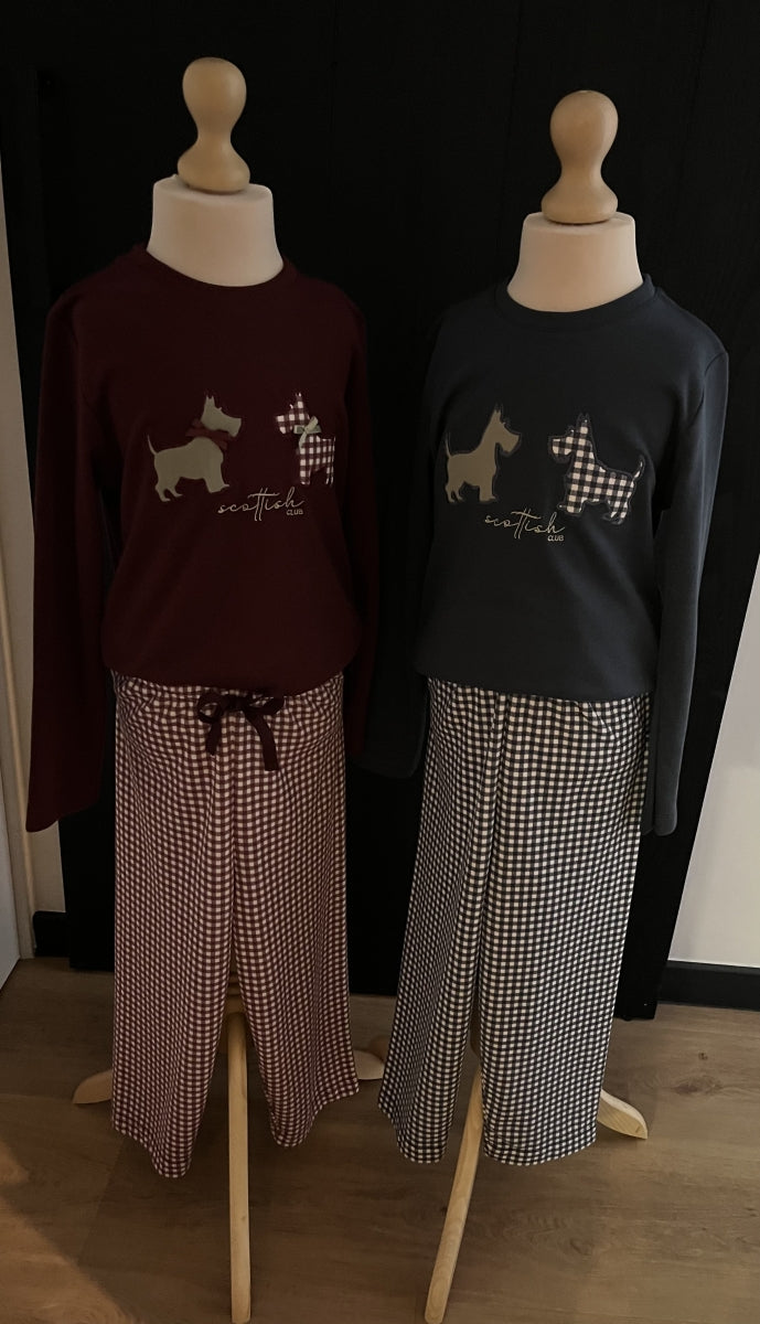 Pyjama Interlock Valentina Kids Bordeaux