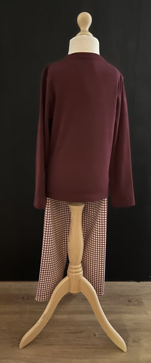 Pyjama Interlock Valentina Kids Bordeaux