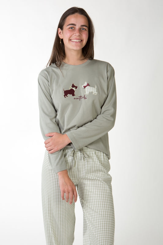 Pyjama Interlock Valentina Muntgroen